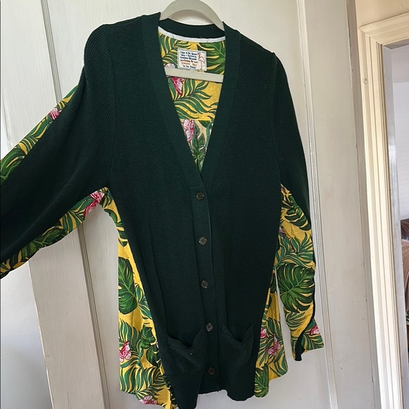 Free People Sandrine Rose original - Dark Green Grandpa Sweater - Picture 5 of 8